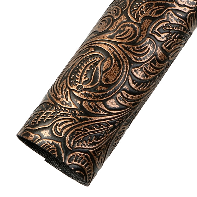 Embossed Design Leather Look Printed Faux Leather Sheet