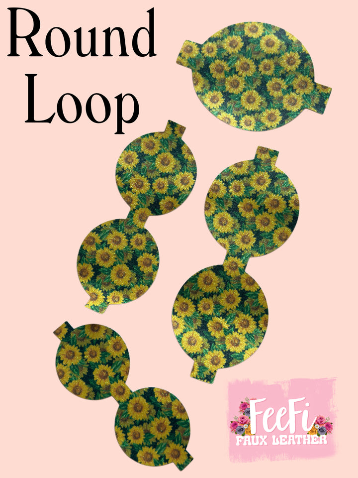 Round Loops for Bows Die for Making  Hair Bows Multiple Sizes FeeFiFauxLeather
