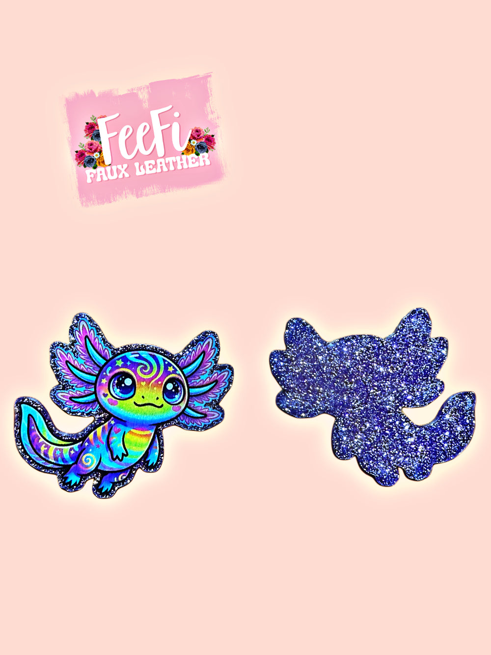 Axolotl Glitter Resin 5 piece set FeeFiFauxLeather