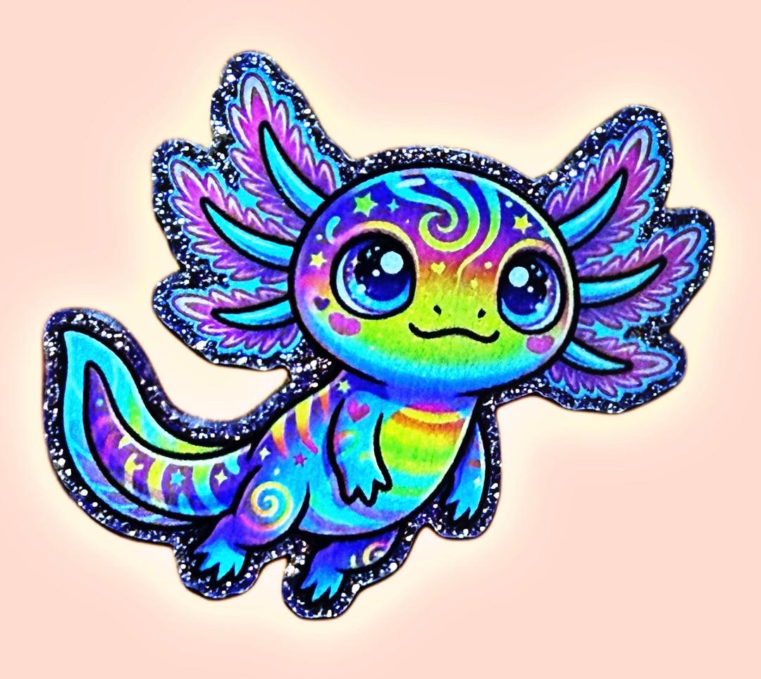 Axolotl Glitter Resin 5 piece set FeeFiFauxLeather