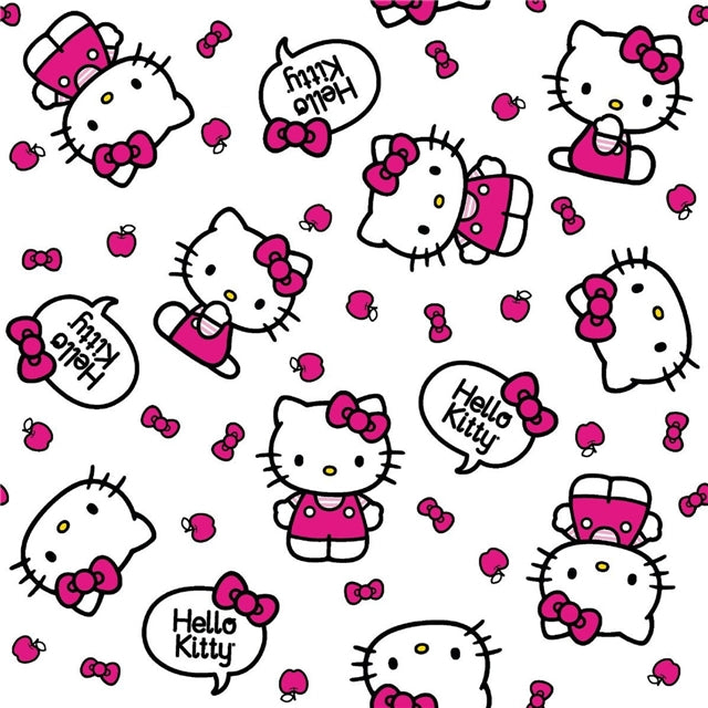 Cute Cat Litchi Printed Faux Leather Sheet Litchi has a pebble like feel with bright colors