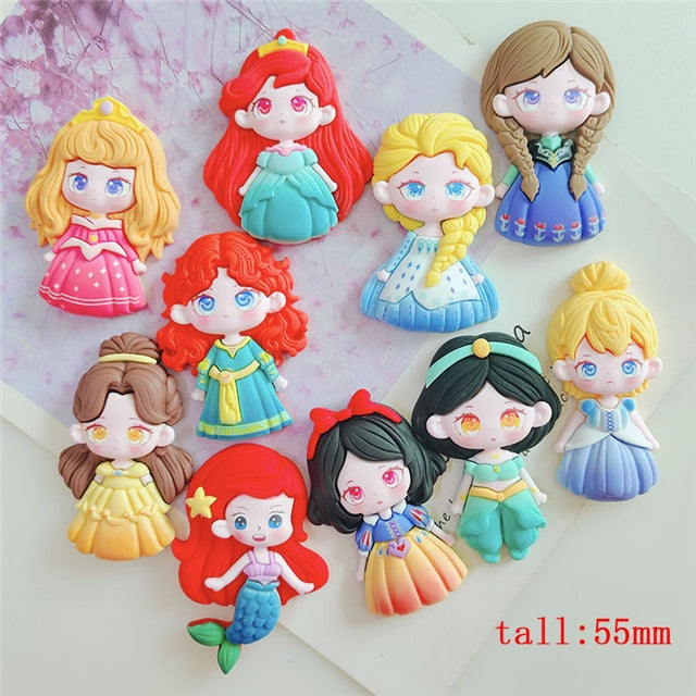 3-D Princess Flat Back Resin Centerpiece FeeFiFauxLeather