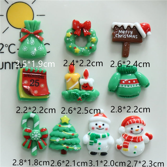 3-D Christmas Flat Back Resin Centerpiece 2 pieces per order