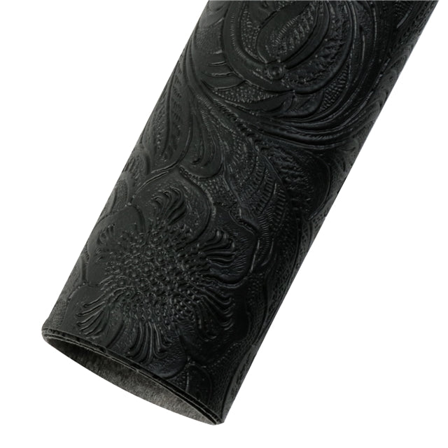 Embossed Design Leather Look Printed Faux Leather Sheet