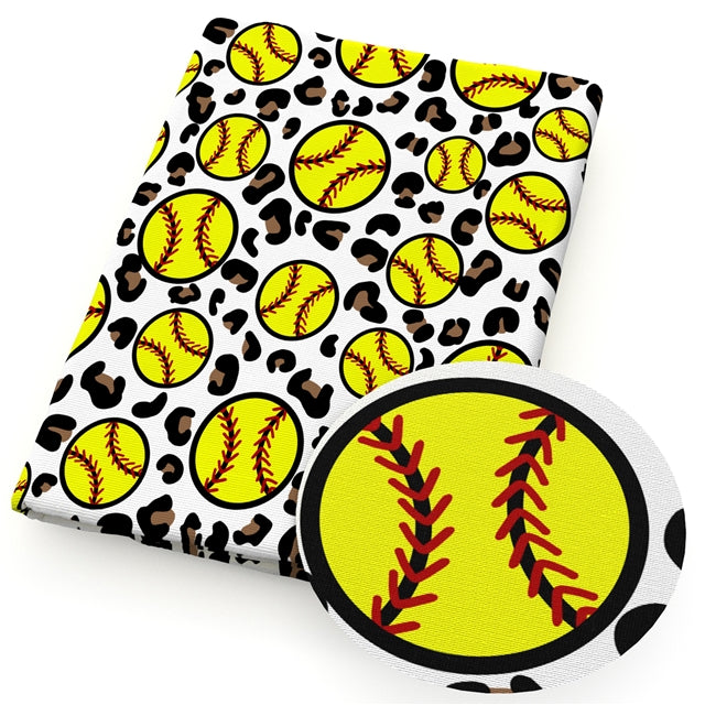 Baseball Litchi Printed Faux Leather Sheet Litchi has a pebble like feel with bright colors