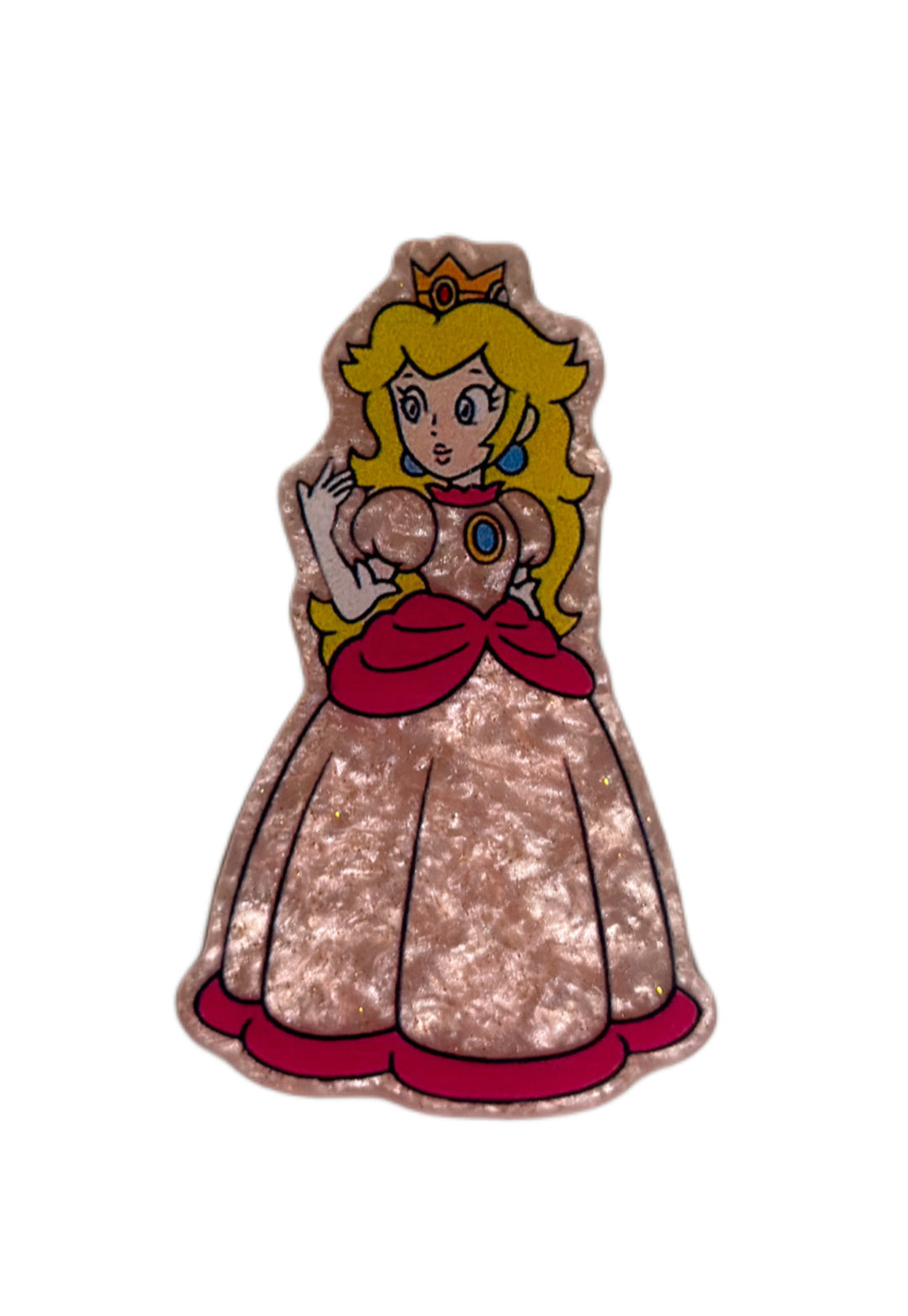 Princess Peach Glitter Resin 5 piece set FeeFiFauxLeather