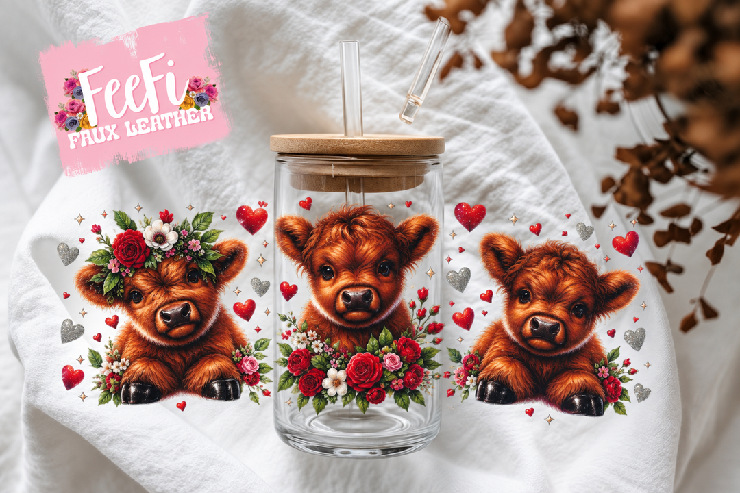 Cow UV DTF Cup Wrap – Easy Cup Wrap for Tumblers & Projects FeeFiFauxLeather