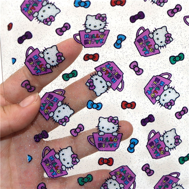 Cute Cat Printed See Through Sheet  Clear Transparent Sheet