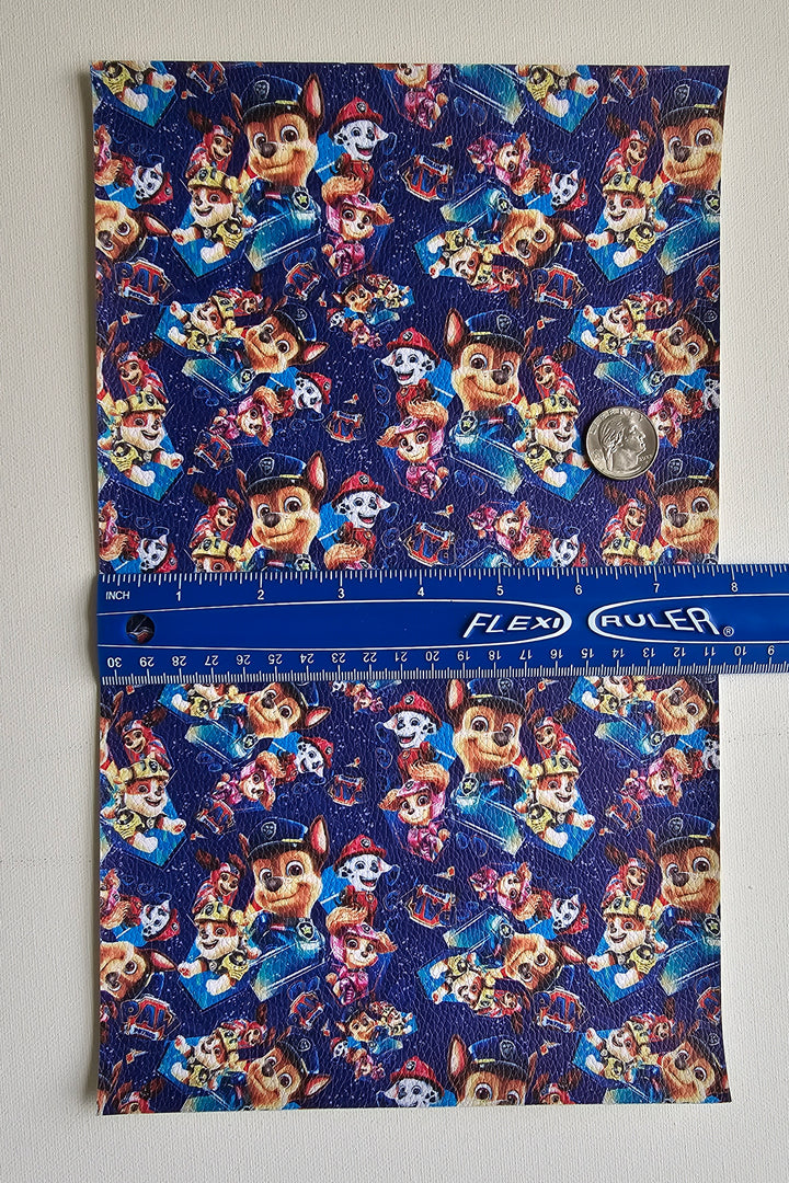 Paw Patrol Litchi Printed Faux Leather Sheet