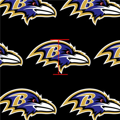 The Ravens Football Team Litchi Printed Faux Leather Sheet Litchi has a pebble like feel with bright colors