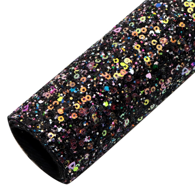 Multiple Colors Large Sequins Glitter Faux Leather Sheet