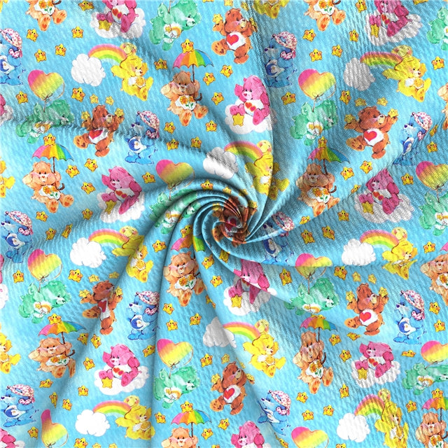 Care Bears Textured Liverpool/ Bullet Fabric with a textured feel