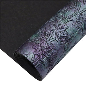 Embossed Design Leather Look Printed Faux Leather Sheet