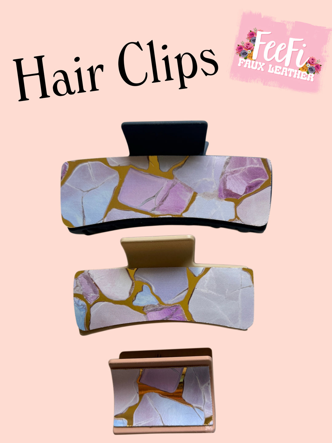 Hair Claw Cutting Die for Making Hair Claw Sides 3 Different Sizes FeeFiFauxLeather
