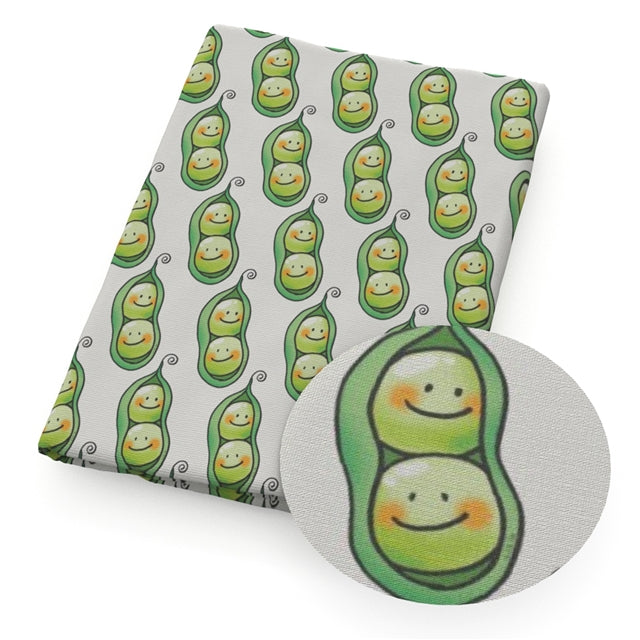 Pea Pods Litchi Printed Faux Leather Sheet Litchi has a pebble like feel with bright colors