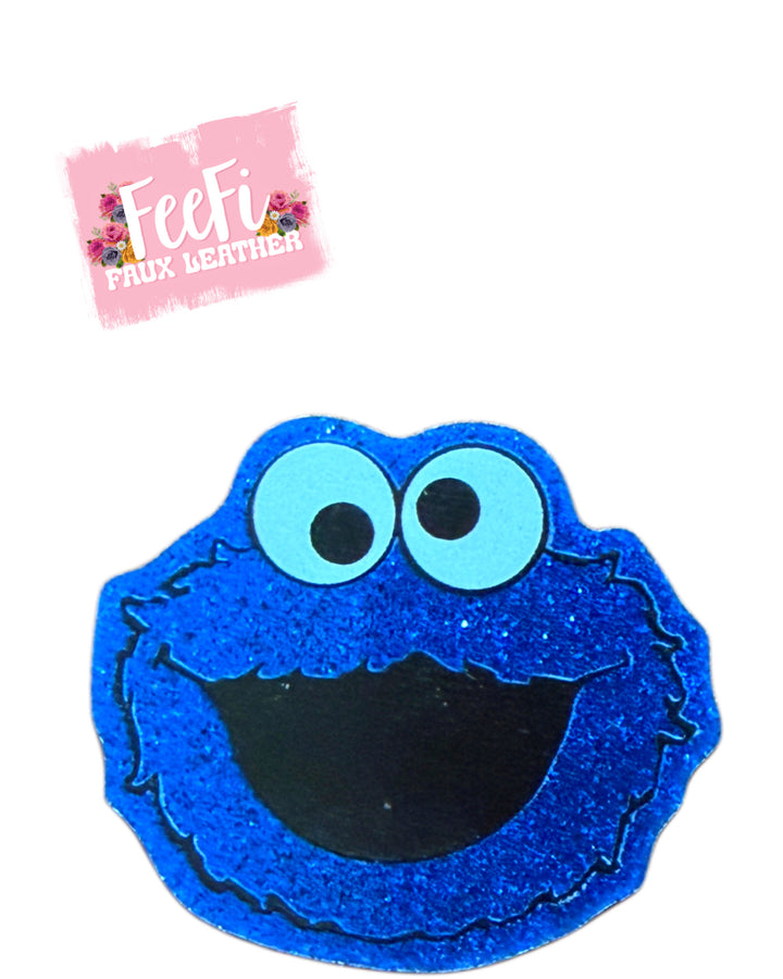 Cookie Monster Glitter Resin 5 piece set FeeFiFauxLeather