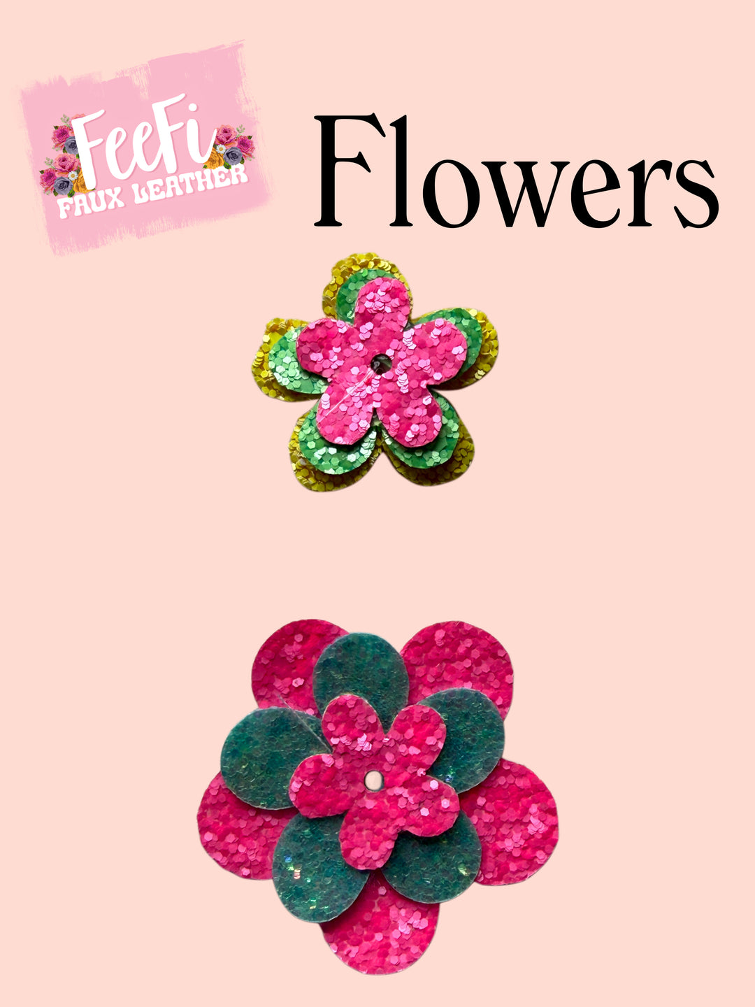 Flowers Bow Die for Making Flowers using Die Cutter FeeFiFauxLeather