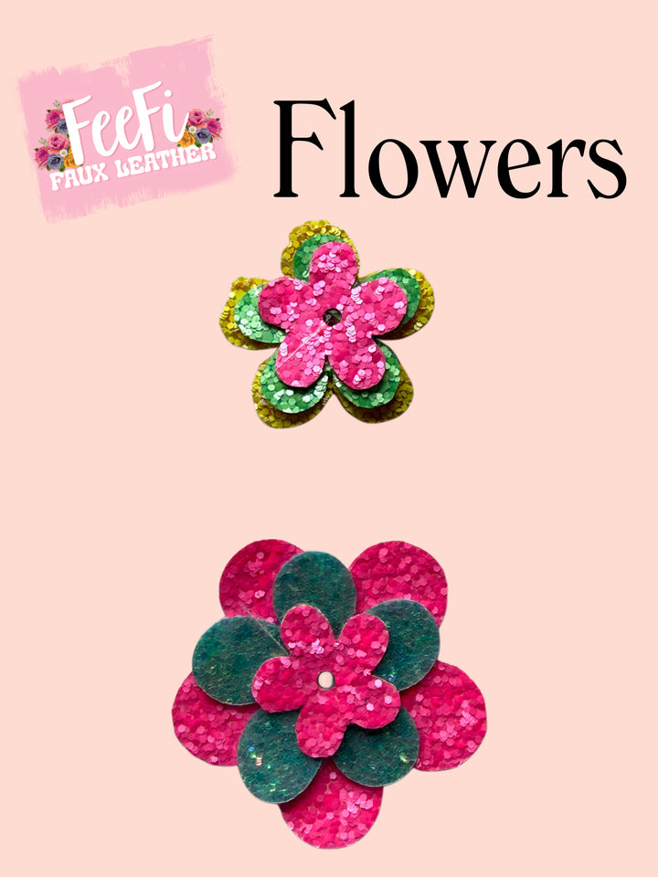 Flowers Bow Die for Making Flowers using Die Cutter FeeFiFauxLeather