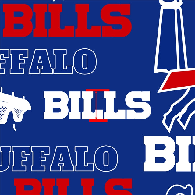 Buffalo Bills Football Sports Textured Liverpool/ Bullet Fabric with a textured feel