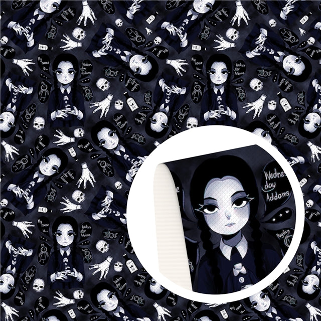 Wednesday Addams Textured Liverpool/ Bullet Fabric with a textured feel