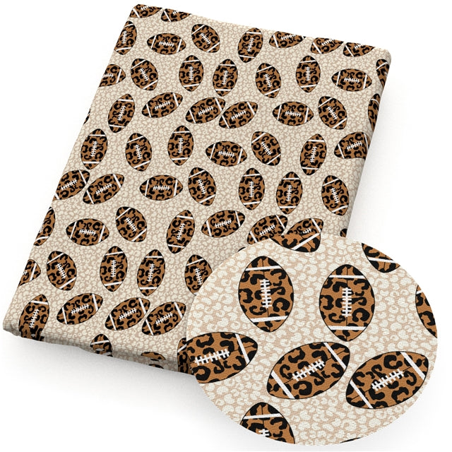 Football Litchi Printed Faux Leather Sheet Litchi has a pebble like feel with bright colors