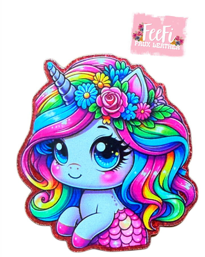 Unicorn Glitter Resin 5 piece set FeeFiFauxLeather