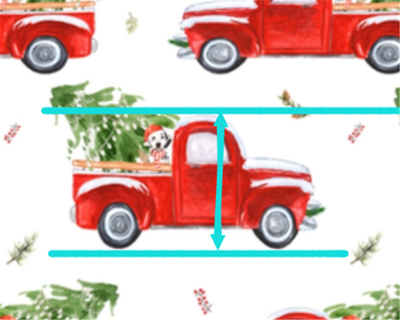 Red Christmas Truck Printed See Through Sheet  Clear Transparent Sheet
