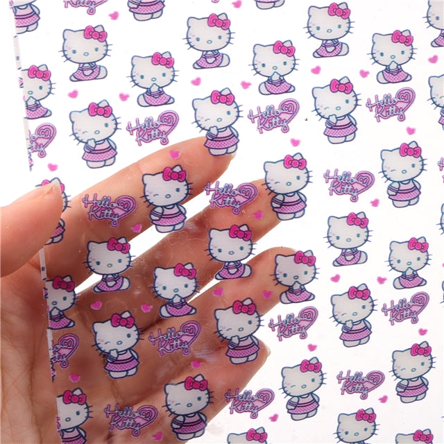 Hello Kitty Printed See Through Sheet  Clear Transparent Sheet