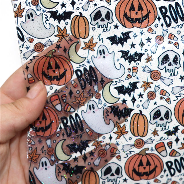 Halloween Printed See Through Sheet  Clear Transparent Sheet