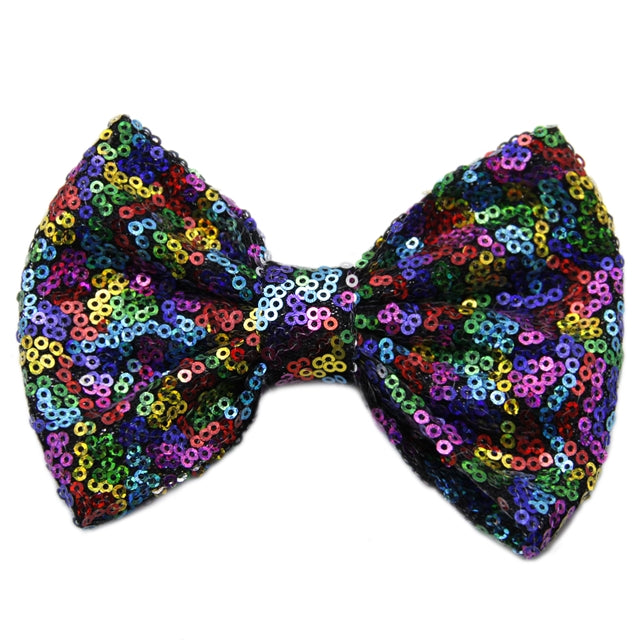 Large 5 Inch Sequin Bows Multiple Colors Sequin Bows, 5" Glitter Bows