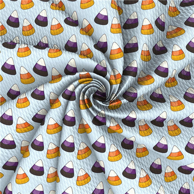 Halloween Candy Corn Textured Liverpool/ Bullet Fabric with a textured feel