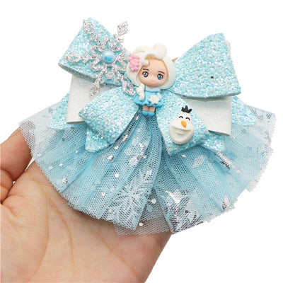 Frozen Printed Faux Leather Pre-Cut Bow Includes Centerpiece