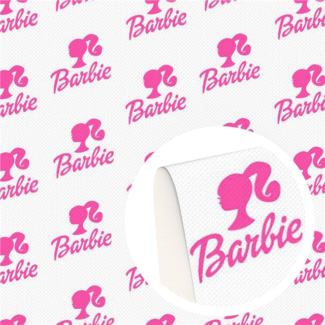 Barbie Litchi Printed Faux Leather Sheet Litchi has a pebble like feel with bright colors