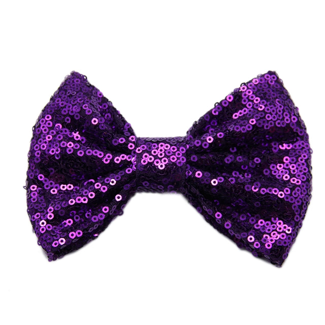 Large 5 Inch Sequin Bows Multiple Colors Sequin Bows, 5" Glitter Bows