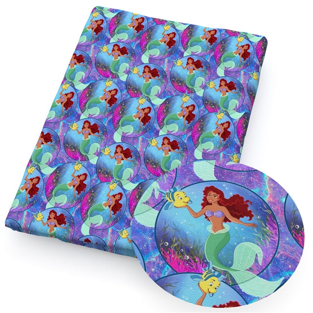 The Little Mermaid Ariel Textured Liverpool/ Bullet Fabric with a textured feel