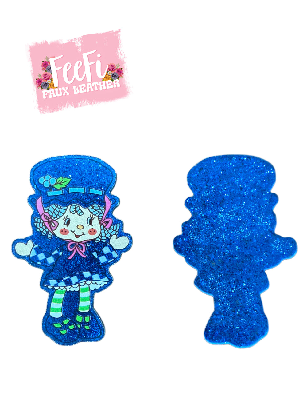 Blueberry Muffin Strawberry Shortcake Glitter Resin 5 piece set FeeFiFauxLeather