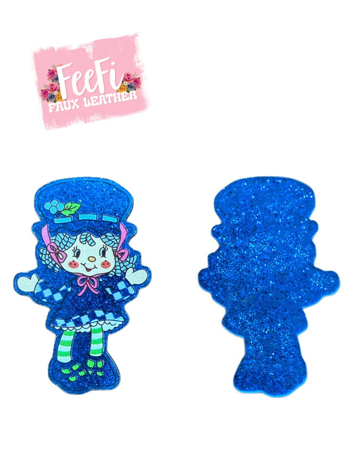 Blueberry Muffin Strawberry Shortcake Glitter Resin 5 piece set FeeFiFauxLeather