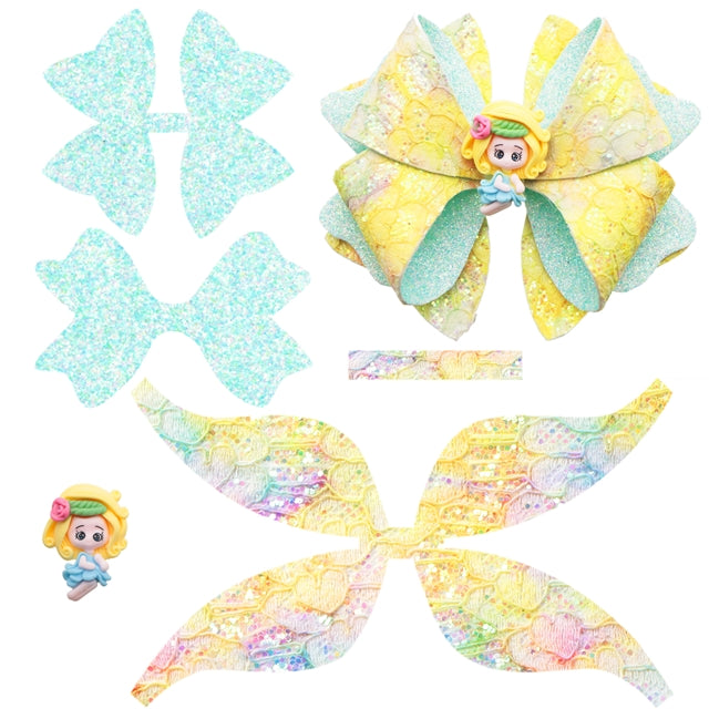 Princess Angel Printed Faux Leather Pre-Cut Bow Includes Centerpiece