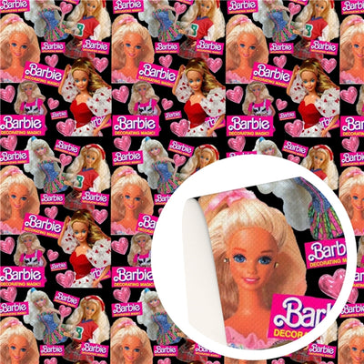 Barbie Litchi Printed Faux Leather Sheet Litchi has a pebble like feel with bright colors