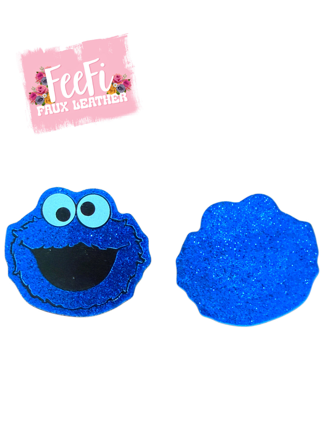 Cookie Monster Glitter Resin 5 piece set FeeFiFauxLeather