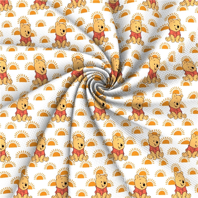 Winnie The Pooh Textured Liverpool/ Bullet Fabric