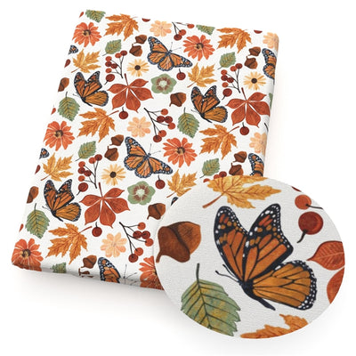 Butterfly Fall Colors Textured Liverpool/ Bullet Fabric with a textured feel