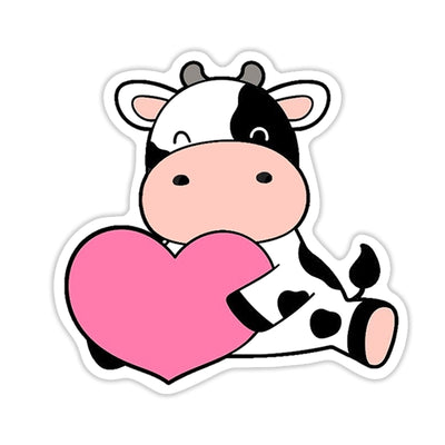 Cute Cow Heart Resin 5 piece set
