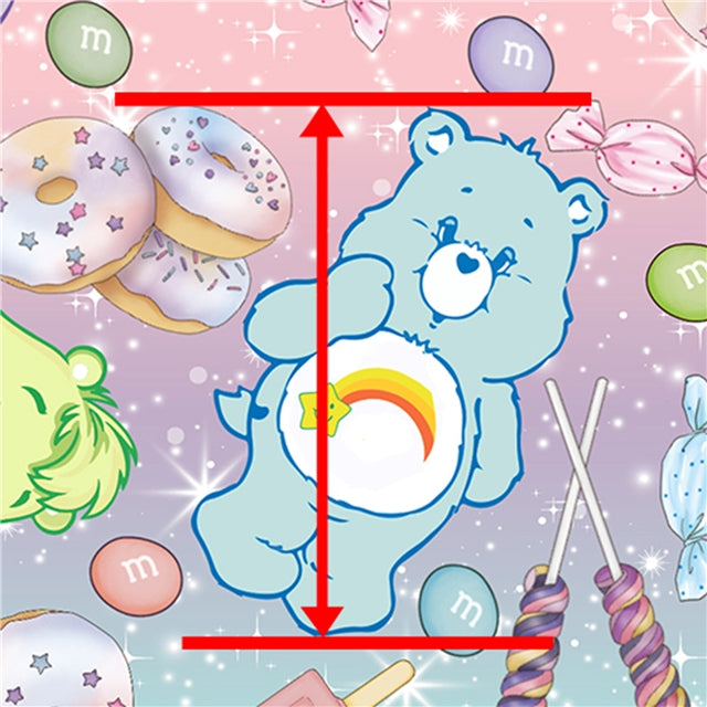 Care Bears Litchi Printed Faux Leather Sheet Litchi has a pebble like feel with bright colors