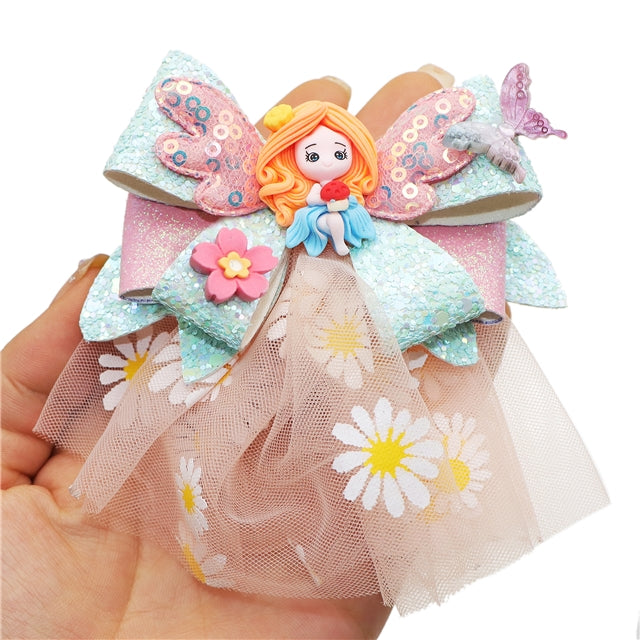 Princess Angel Printed Faux Leather Pre-Cut Bow Includes Centerpiece