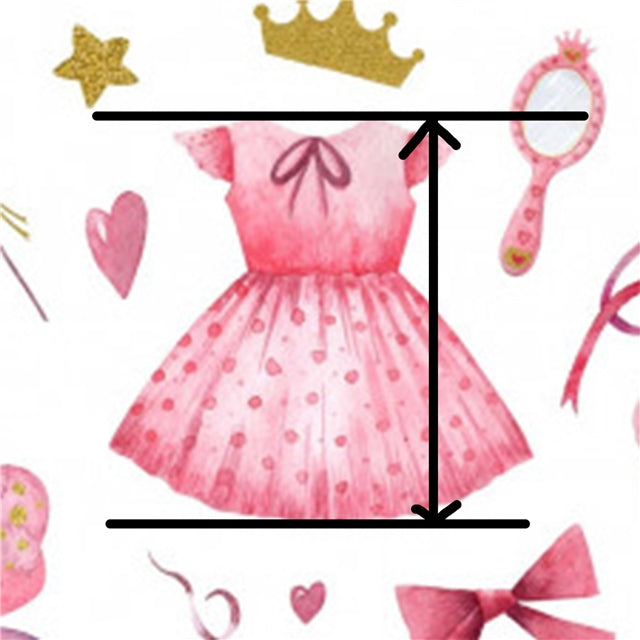 Princess Pink Dress Printed See Through Sheet  Clear Transparent Sheet