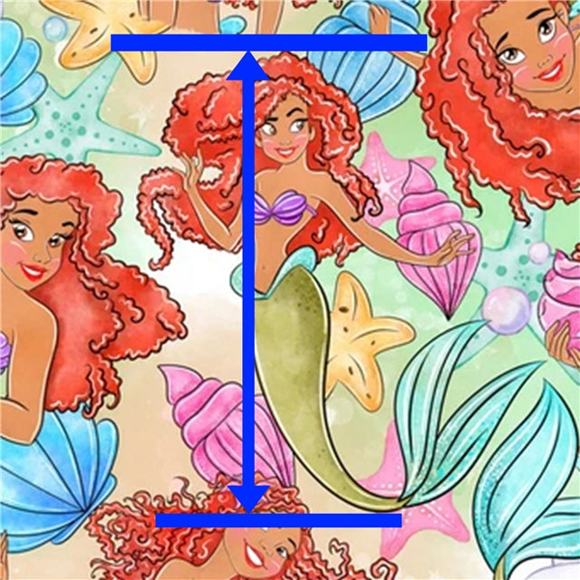 The Little Mermaid Ariel Litchi Printed Faux Leather Sheet Litchi has a pebble like feel with bright colors