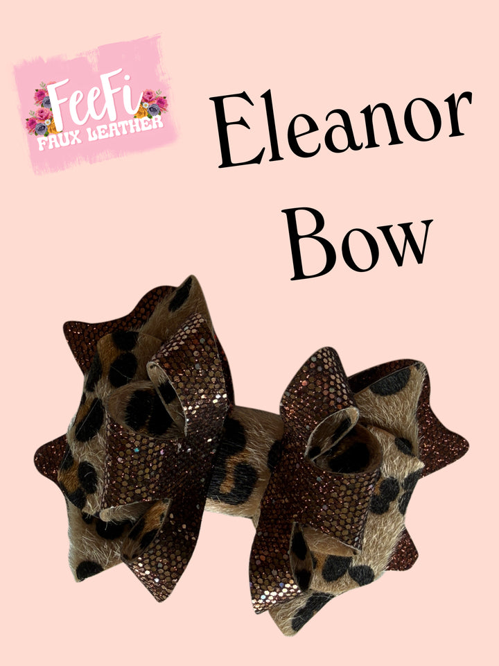 Eleanor Bow Die for Making Bows using Cutter 4 Inch Bow FeeFiFauxLeather