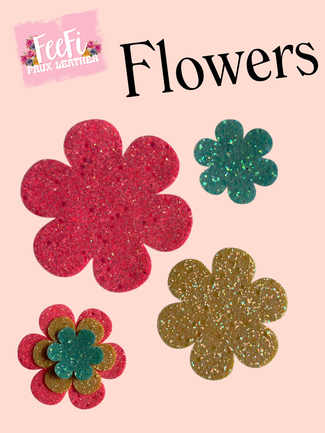 Flowers Bow Die for Making Flowers using Die Cutter FeeFiFauxLeather