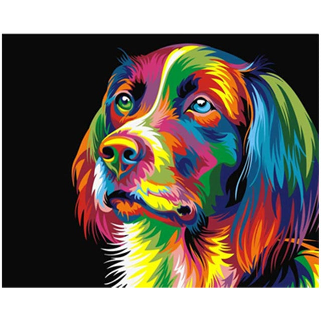 5D DIY Diamond Painting Kit, Dog Painting, 11. 8 X 15.7 Inches, Diamond Art Full Round Drill Diamond Embroidery Mosaic Sticker Painting Art Decoration